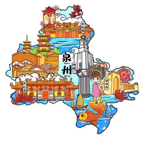 泉州文化遗产非物质文化遗产画（泉州非遗手绘地图怎么画）-第2张图片-八三百科